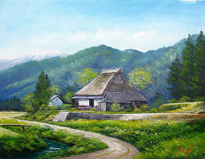 楽天市場】絵画 油絵 肉筆絵画 M6サイズ 「京都周山街道」 辻 京子 木 
