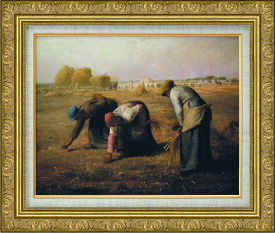 絵画 額装絵画 ジャン・フランソワ・ミレー 「落穂拾い」 世界の名画シリーズ サイズ F6