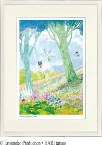 ジークレー版画 額装絵画 タツノコプロ はりたつお 昆虫物語 みなしごハッチ 「儚い妖精」 大全紙・四ッ切