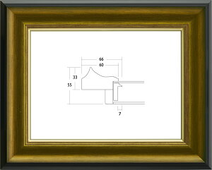 額縁 油絵額縁/油彩額縁 軽量 UVカットアクリル 8167 F10号 ゴールド/ブラック