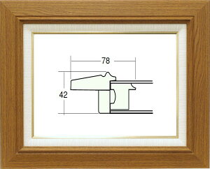 額縁 油絵額縁/油彩額縁 木製フレーム 3427 ガラス付 サイズ F4号