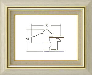 額縁 油絵額縁/油彩額縁 アクリル付 8116 F20号 アイボリー