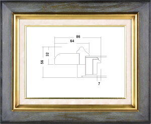 額縁 油絵額縁/油彩額縁 木製フレーム アクリル仕様 7751 サイズ F20号 ウッドゴールド ゴールド