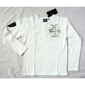 ノートン NORTON 長袖Tシャツ ヘンリーネック ワッフル編み 2つボタン 刺繍 XXLサイズ ホワイト 白 -新品-