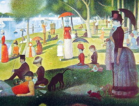 絵画 複製名画 キャンバスアート 世界の名画シリーズ ジョルジュ・スーラ 「 グランド・ジャット島の日曜日の午後 」 サイズ 3号