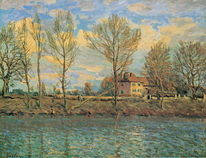 絵画 複製名画 キャンバスアート 世界の名画シリーズ シスレー 「グランザット島」 サイズ SM 〜 12号