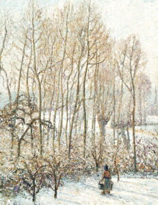 絵画 複製名画 キャンバスアート 世界の名画シリーズ ピサロ 「雪に映える朝陽」 サイズ SM 〜 3号