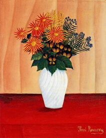絵画 複製名画 キャンバスアート 世界の名画シリーズ アンリ・ルソー 「花瓶」 サイズ 15号