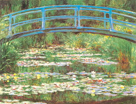 絵画 複製名画 キャンバスアート 世界の名画シリーズ クロード・モネ 「睡蓮 (ジヴェルニーの日本橋)」 サイズ 3号
