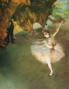 絵画 複製名画 キャンバスアート 世界の名画シリーズ エドガー・ドガ 「ステージ上のダンスの女の子」 サイズ SM 〜 SM