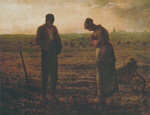 絵画 複製名画 キャンバスアート 世界の名画シリーズ ジャン・フランソワ・ミレー 「 晩鐘 」 サイズ SM 〜 12号