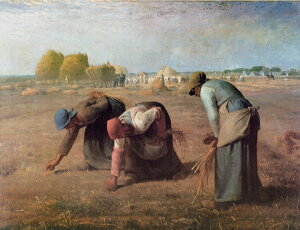 絵画 複製名画 キャンバスアート 世界の名画シリーズ ジャン・フランソワ・ミレー 「 落穂拾い 」 サイズ SM 〜 3号