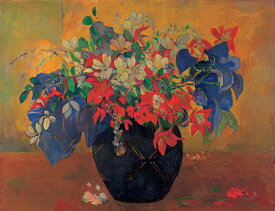 絵画 複製名画 キャンバスアート 世界の名画シリーズ ポール・ゴーギャン 「花瓶の花 」 サイズ 12号