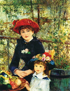 絵画 複製名画 キャンバスアート 世界の名画シリーズ ピエール・オーギュスト・ルノワール 「 テラスにて 」 サイズ SM 〜 3号