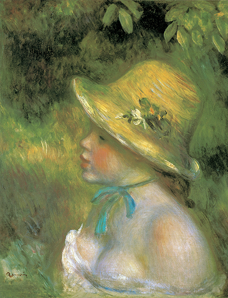 絵画 複製名画 キャンバスアート 世界の名画シリーズ ピエール・オーギュスト・ルノワール 「 麦わら帽子をかぶった女性 」 サイズ 20号 | 絵画  掛軸 額縁屋 ＴＯＵＯ