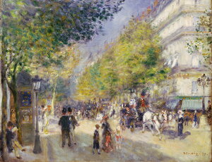 絵画 複製名画 キャンバスアート 世界の名画シリーズ ピエール・オーギュスト・ルノワール 「 グラン・ブルヴァール 」 サイズ SM 〜 15号