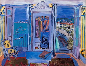絵画 複製名画 キャンバスアート 世界の名画シリーズ ラウル・デュッピー 「 ニースの窓辺 」 サイズ SM 〜 3号