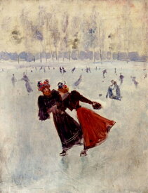 絵画 複製名画 キャンバスアート 世界の名画シリーズ ジャン・ベロー 「 WomenSkating 」 サイズ 20号