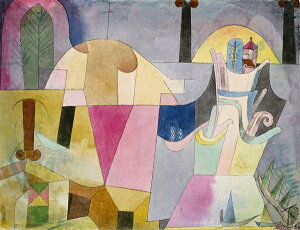 絵画 複製名画 キャンバスアート 世界の名画シリーズ パウルクレー 「 黒い柱の風景 」 サイズ SM 〜 6号