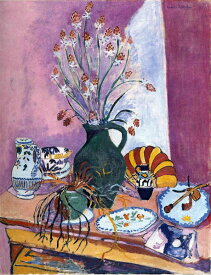 絵画 複製名画 キャンバスアート 世界の名画シリーズ アンリ・マティス 「 アスポデルの花を持つ静物 」 サイズ 3号