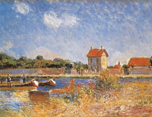 絵画 複製名画 キャンバスアート 世界の名画シリーズ シスレー 「 サンクルー 」 サイズ SM 〜 15号