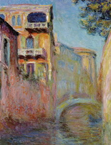 絵画 複製名画 キャンバスアート 世界の名画シリーズ モネ 「 サルテ運河 」 サイズ SM 〜 6号