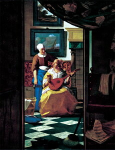 絵画 複製名画 キャンバスアート 世界の名画シリーズ フェルメール 「 恋愛手紙 」 サイズ SM 〜 20号