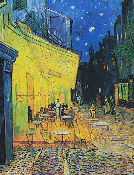 絵画 額縁付き 複製名画 世界の名画シリーズ ヴィンセント・ヴァン・ゴッホ 「 夜のカフェテラス 」 サイズ 10号 | 絵画 掛軸 額縁屋 ＴＯＵＯ