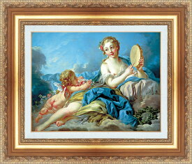 絵画 額縁付き 複製名画 世界の名画シリーズ フランソワ・ブーシェ 「女神テルプシコレ」 サイズ 3号