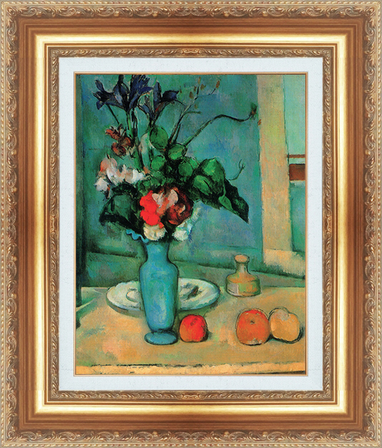 絵画 額縁付き 複製名画 世界の名画シリーズ ポール・セザンヌ 「 青い花瓶 」 サイズ 10号 | 絵画 掛軸 額縁屋 ＴＯＵＯ