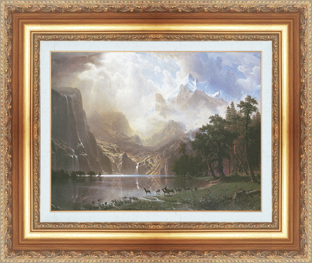 絵画 額縁付き 複製名画 世界の名画シリーズ ビアシュタット 「シエラネバダ山脈の風景」 サイズ 3号 | 絵画 掛軸 額縁屋 ＴＯＵＯ