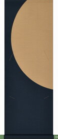 掛け軸 色紙幅 デザイン色紙幅 「半月 青 共糸」 37cmX85cm