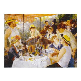 絵画 ピエール・オーギュスト・ルノワール作 「舟遊びをする人々の昼食」 P10号 額縁付 世界の名画シリーズ プリハード-新品