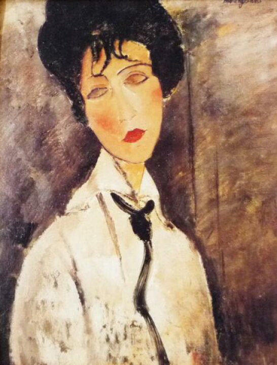 楽天市場】絵画 額装 名画 複製画 F6 モディリアーニ 「黒ネクタイの女 