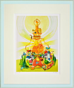 絵画 額装 デジタル版画 堀乃布子 作 「サンライト」 四ツ切サイズ -新品