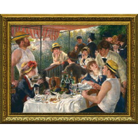絵画 額縁付き ミュージアムシリーズ ルノワール「舟遊びの人々の昼食」 MW-14019-新品