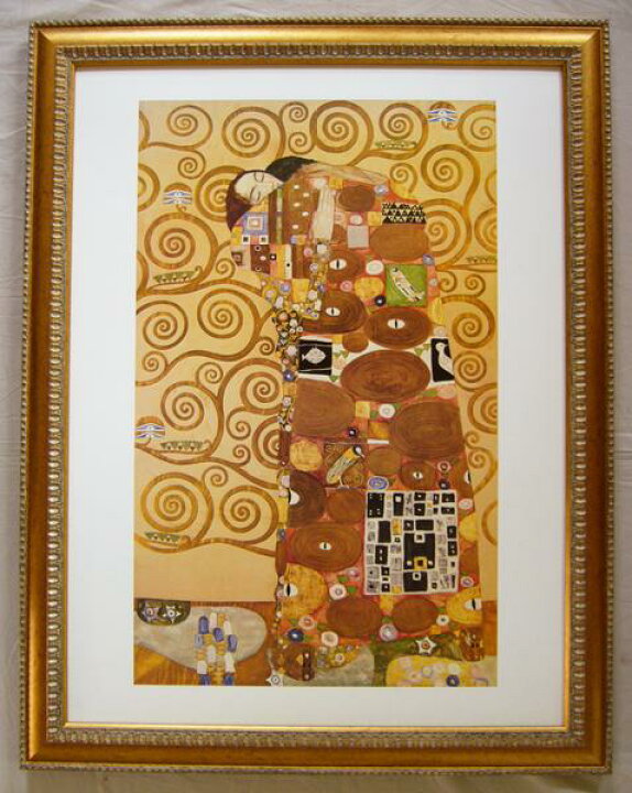 楽天市場】絵画 アートポスター クリムト作 「抱擁」 額装品 60X80cm 