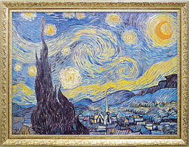 絵画 額縁付き ミュージアムシリーズ ヴィンセント・ヴァン・ゴッホ 「Starry Night 1889」 MW-18069-新品
