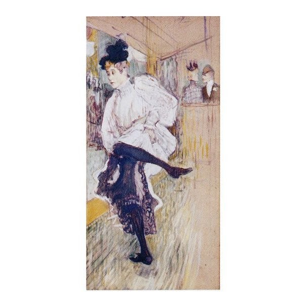 多様な絵画 複製名画 額縁付 アンリ・ド・トゥールーズ＝ロートレック 「踊るジャンヌ・アヴリル」 M20B号 世界の名画シリーズ プリハード