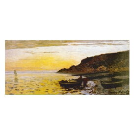 絵画 名画 複製画 フレーム 額縁付 クロード・モネ 「サン・タドレスの海岸」 P20特寸号 世界の名画シリーズ プリハード