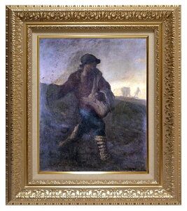 絵画 名画 複製画 額縁付(MJ108N-G) ジャン・フランソワ・ミレー 「種をまく人」 3号 〜 お買い得サイズ:F3号 P10号