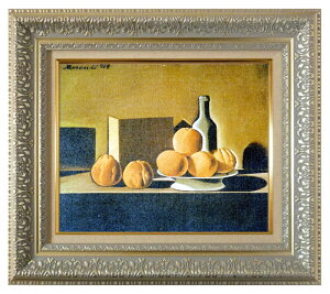 絵画 名画 複製画 額縁付(MJ108N-G) ジョルジョ・モランディ 「静物」 3号 〜 お買い得サイズ:F3号