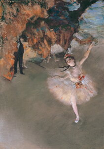 絵画 名画 複製画 額縁付(MJ108N-G) エドガー・ドガ 「舞台の踊り子」 3号 〜 お買い得サイズ:F6号