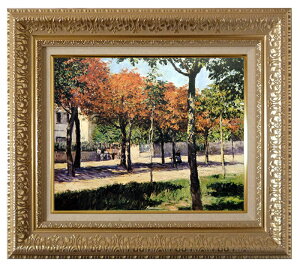 絵画 名画 複製画 額縁付(MJ108N-G) ギュスターヴ・カイユボット 「アルジェントゥーユの広場」 3号 〜 お買い得サイズ:F8号