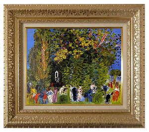 絵画 名画 複製画 額縁付(MJ108N-G) ラウル・デュフィ 「パドック」 3号 〜 お買い得サイズ:F8号