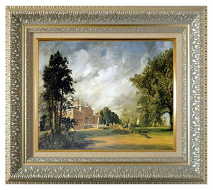 絵画 名画 複製画 額縁付(MJ108N-G) ジョン・コンスタブル 「マルヴァーン・ホール正面入り口」 3号 〜 お買い得サイズ:P10号