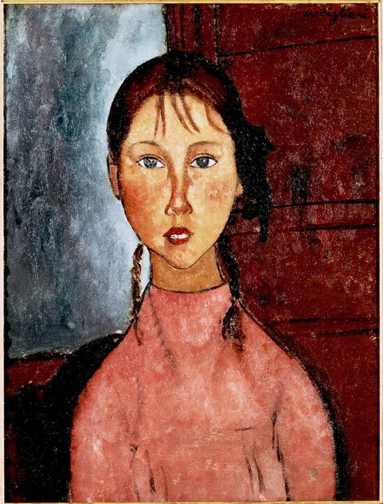 アメデオ モディリアーニ、【ふたりの少女】、希少画集画より、状態 