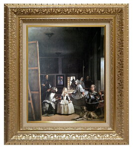 絵画 名画 複製画 額縁付(MJ108N-G) ディエゴ・ベラスケス 「宮廷の待女たち」 3号 〜 お買い得サイズ:F10号 F60号