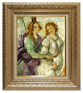 絵画 名画 複製画 額縁付(MJ108N-G) サンドロ・ボッティチェルリ 「ヴィーナスと三美神(部分)」P10号