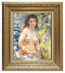 絵画 複製名画 額縁付(MJ108N-G) ピエール・オーギュスト・ルノワール 「エチュウド・若い女のトルソ」 3号 〜 お買い得サイズ:P10号